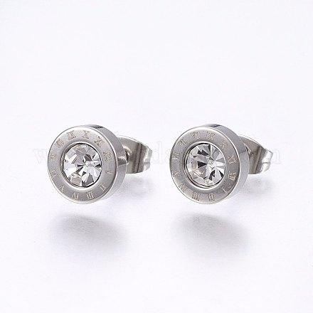 Серьги-гвоздики из нержавеющей стали 304 EJEW-H362-10P-A-1