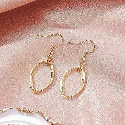 Овальные серьги-подвески из нержавеющей стали 304 EJEW-JE06290-1