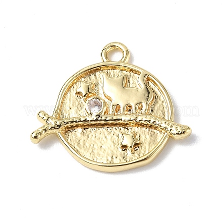 Латунные микро проложить кубического циркония подвески KK-F846-02B-G-1