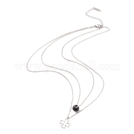 Ожерелья из нержавеющей стали 304 NJEW-M189-01P-1