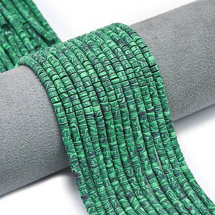 Синтетического малахита бисер нитей G-P575-B12-4x2mm-1