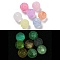 Luminous Acrylic Beads, Glow in the Dark Glitter Beads, Pumpkin, Mixed Color, 11mm, Hole: 1mm