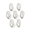 CCB Plastic Beads, Rhombus, Flower, Platinum, 14x8x8mm, Hole: 1.8mm, about 1351pcs/500g