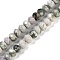 Natural Peace Jade Beads Strands, Faceted, Rondelle, 7.5~8x5~6mm, Hole: 0.8mm, about 72~74pcs/strand, 15.35''~15.55''(39~39.5cm)