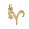 316L Surgical Stainless Steel Pendants, Constellation Charms, with Jump Ring, Golden, Aries, 11.5x10.5x1.5mm, Hole: 2.5mm