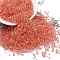 Transparent Inside Colours Glass Seed Beads, Cylinder, Indian Red, 1.6x1.3mm, Hole: 0.8mm, about 1333pcs/10g