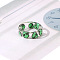 Transparent Resin Finger Rings, Alien, Light Green, US Size 6(16.5mm)
