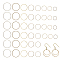 CHGCRAFT 240Pcs 8 Sizes Earrings Beading Hoop Round Earring Circle Charms Open Bezel Pendant Frame for Dangle Earrings Jewelry Crafts Making, Antique Bronze, 14~30mm Diameter