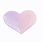Resin Cabochons, with Glitter Powder, Imitation Jelly Style, Two Tone, Heart, Pink, 30.5x36x3mm