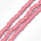Spray Painted Non-magnetic Synthetic Hematite Beads Strands, Fish Bone, Pale Violet Red, 8x6x3mm, Hole: 0.8mm, about 51~52pcs/strand, 15.7 inch