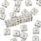Square Brass Crystal Rhinestone Spacer Beads, for Jewelry Making, DIY Crafts and Accessory, Silver, 8x8x3.5mm, Hole: 1.5mm