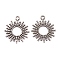 Non-Tarnish 304 Stainless Steel Pendants, Sun, Stainless Steel Color, 18x15x1mm, Hole: 1.5mm