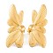 Ion Plating(IP) Butterfly 304 Stainless Steel Stud Earrings Findings, Golden, 16x40mm, Tray: 3.5mm