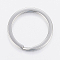 Tarnish Resistant 304 Stainless Steel Keychain Clasps, Split Key Rings, Stainless Steel Color, 28x2.7mm