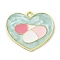 Medical Theme Alloy Enamel Pendants, Golden, Heart Charm, Pill, 21.5x25x1.5mm, Hole: 1.5mm