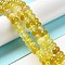 Natural Agate Beads Strands, Dyed & Heated, Rondelle, Yellow, 8~8.5x4.5~5.5mm, Hole: 1.4mm, about 41pcs/strand, 7.40~7.48''(18.8~19cm)