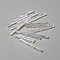 Transparent Colours Rainbow Glass Twist Bugle Beads, Round Hole, White, 25~27x3mm, Hole: 1mm, 100pcs/bag