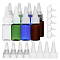 Plastic Glue Bottles Sets, with Transparent Plastic Funnel Hopper, Mixed Color, 7.9cm, Capacity: 10ml, 16pcs/set