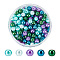 200Pcsg Ocean Mix Pearlized Glass Pearl Beads, Round, Purple, 6mm, Hole: 1mm