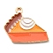 Thanksgiving Day Alloy Enamel Pendants, Light Gold, Food, 18x21x1.5mm, Hole: 1.6mm