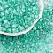 Glass Seed Beads, Inside Colours, Bicone, Medium Turquoise, 4.5x3.5mm, Hole: 1.5mm, 5625pcs/pound