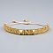 Vintage Glass Seed Beads Braided Bead Bracelets, Rivet Bracelets for Women, with Alloy, Gold