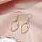 304 Stainless Steel Oval Dangle Earrings, Golden, 4.55x0.25cm