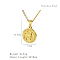 Stylish Stainless Steel Lion Pendant Necklaces for Women, Real 18K Gold Plated, 16.54 inch(42cm)
