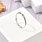 Rhodium Plated 925 Sterling Silver Adjustable Rings, Platinum, Twelve Constellations, Scorpio, 2mm, Inner Diameter: 16mm