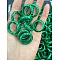 Synthetic Malachite Finger Rings, Inner Diameter: 17~20mm