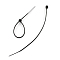 Nylon Cable Ties, Tie Wraps, Zip Ties, Black, 60x3mm, about 1000pcs/bag