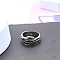 Rhinestone Finger Rings, Arrow, with Tibetan Style Alloy Findings, Antique Silver, US Size 14(23mm)