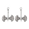 Alloy Pendants, Lead Free & Cadmium Free, Double-edged Axe, Antique Silver, 47x37.5x3.5mm, Hole: 3.8mm