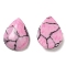 Glass Cabochons, Imitation Gemstone, Teardrop, Pearl Pink, 8x6x2.5mm