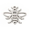 Non-Tarnish 201 Stainless Steel Pendants, Bee, Stainless Steel Color, 15x18.5x1mm, Hole: 1.4mm