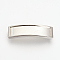 Non-Tarnish 201 Stainless Steel Slide Charms Cabochon Settings, Polished, Rectangle, Stainless Steel Color, Tray: 37x9mm, 42x12x5.5mm, Hole: 10x3mm