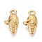 304 304 Stainless Steel Corn Charms, Ion Plating(IP), Real 18K Gold Plated, 15x8.5x4.5mm, Hole: 1.6mm