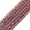 Glass Beads Strands, Faceted, Rondelle, Saddle Brown, 2.9~3.3x2mm, Hole: 0.8mm, about 144~150pcs/strand, 35~37cm