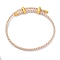 Adjustable Polyester Cord Braided Bracelets, Long-Lasting Plated, Lavender Blush, Inner Diameter: 2-5/8~3-1/8 inch(6.7~7.8cm)