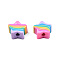 Handmade Polymer Clay Beads, Star, Colorful, 8~9x8~8.5x3.5~4mm, Hole: 1.5mm