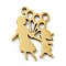201 Stainless Steel Pendants, Laser Cut, Golden, Mother with Child, 17x12.5x1mm, Hole: 1.2mm, 5pcs/bag