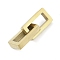316 Surgical Stainless Steel Pendants, Rectangle Charm, Real 18K Gold Plated, 22.5x7x7mm, Hole: 9.5x3.5mm