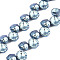 ABS Plastic Imitation Pearl Beads Strands, AB Color Plated, Nuggets, Light Sea Green, 13x12x7mm, Hole: 0.9mm, about 36pcs/strand, 13.39 inch(34cm)