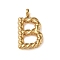 316 Surgical Stainless Steel Pendants & Charms, Golden, Letter B, 14.5x8x2mm, Hole: 2mm