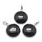 Natural Obsidian Pendants, with 201 Stainless Steel Findings, Flat Round, Stainless Steel Color, 31x26.5x7.5mm, Hole: 5x8mm