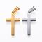 304 Stainless Steel Pendants, Cross, Mixed Color, 28x15.5x1.9mm, Hole: 8x5mm