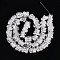 Handmade Lampwork Beads Strands, Butterfly, with Glitter Powder, Clear, 12~14x12.5~15.5x7~9mm, Hole: 1.4~1.5mm, about 40pcs/strand, 18.90 inch(48cm)