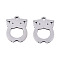 Non-Tarnish 201 Stainless Steel Pendants, Laser Cut, Owl, Stainless Steel Color, 17x12.5x0.9mm, Hole: 1.6mm