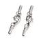 Tarnish Resistant 304 Stainless Steel Lobster Claw Clasps, with Cord Ends, Stainless Steel Color, Inner: 2mm, 26mm