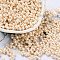 Glass Seed Beads, Opaque Colours Luster, Peanut, Moccasin, 5~6x2.5~3x3~3.5mm, Hole: 1~1.2mm, about 5000pcs/pound